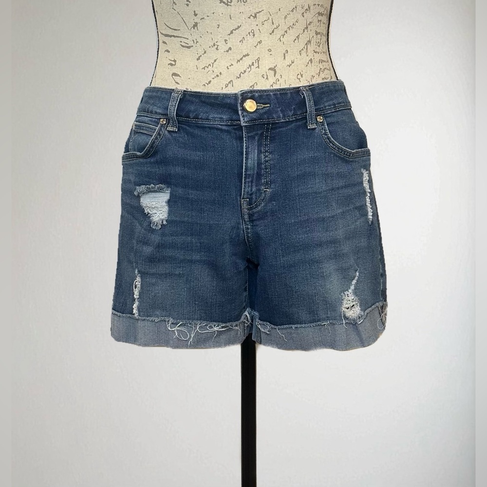 Jennifer Lopez Distressed Denim Shorts